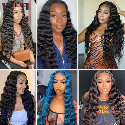 Loose Deep Wave Bundles 100% Virgin Raw Brazilian Human Hair Weave 1/3/4   Bundle Deals Hair Extension Double Weft Wholeasle 30"