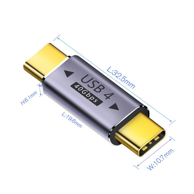 USB4.0 40Gbps OTG C-type 90 degree Adapter 100W 5A USB C to Type C Fast Charging Converter USB C Data Adapter For Macbook 8K60HZ