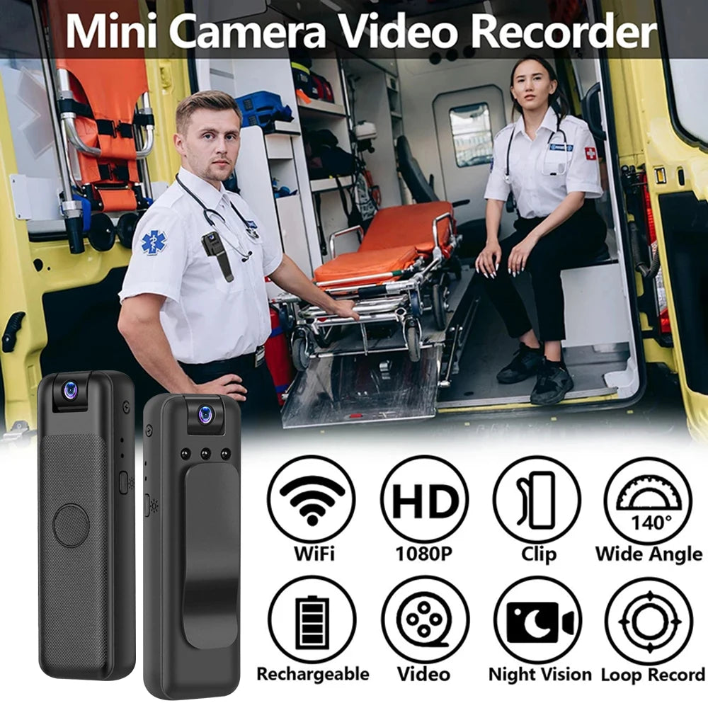 1080P HD Mini Camera Portable Small Digital Video Recorder Surveillance Camcorder Night Vision Video Police BodyCam Infrared