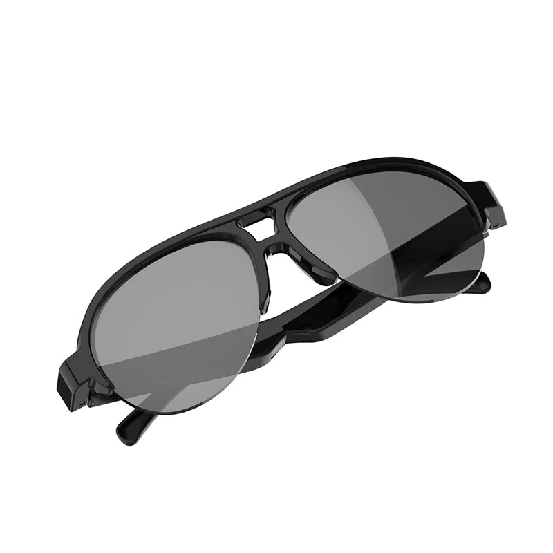 F08 Open-Ear Design Music & Calls Wireless Audio Eyewear Polarized Lenses Built-in Mic Semi-Rim Bluetooth Sunglasses
