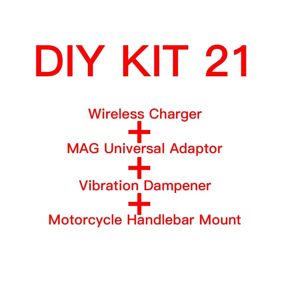 Motorcycle Handlebar Stem Fork Mount Holder Phone Mount Vibration Dampener MAG Universal Adaptors Wireless Charger Mirror Brake