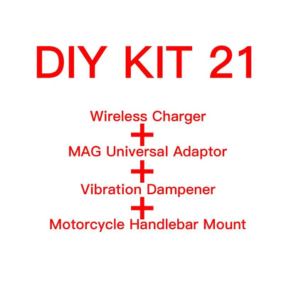 Motorcycle Handlebar Stem Fork Mount Holder Phone Mount Vibration Dampener MAG Universal Adaptors Wireless Charger Mirror Brake