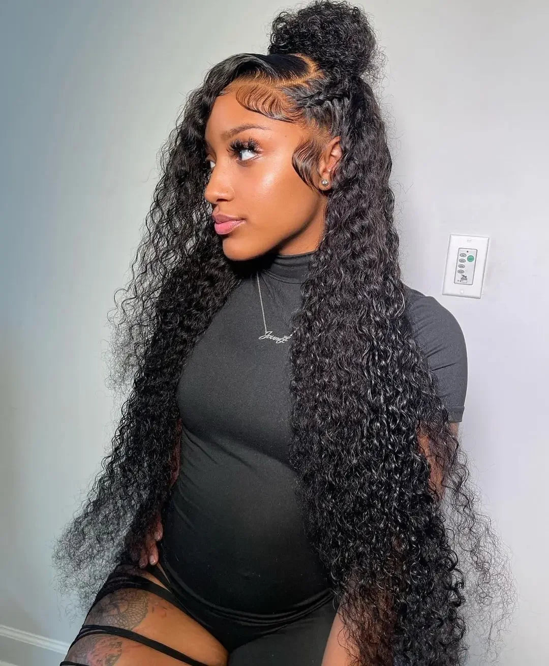 40 46 Inch 13x4 13x6 HD Deep Wave Lace Frontal Wig Brazilian Loose Water Curly Lace Front Human Hair Wigs For Women 300% Density