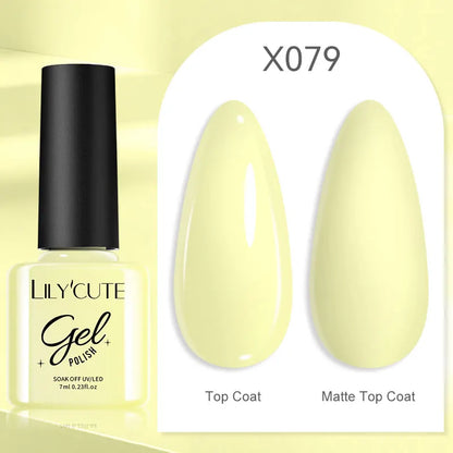 LILYCUTE Nude Crystal Rubber Base Gel Nail Polish Natural Color Semi Permanent UV Gel Soak Off Self Leveling Nail Gel Varnishes