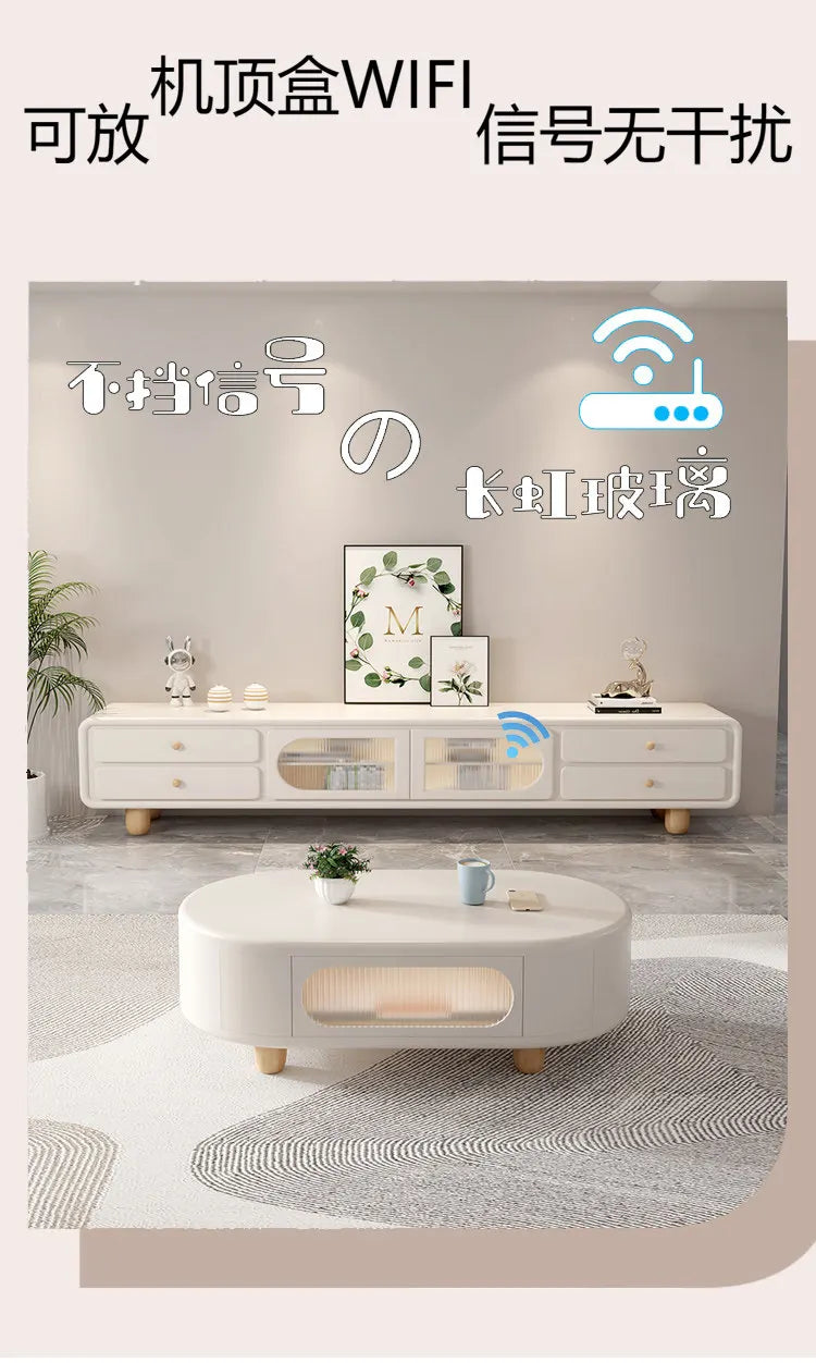 Simple Small Tv Stand Light Color High Gloss Entertainment Tv Stand Floor Movable Mobili Soggiorno Moderni Home Furniture