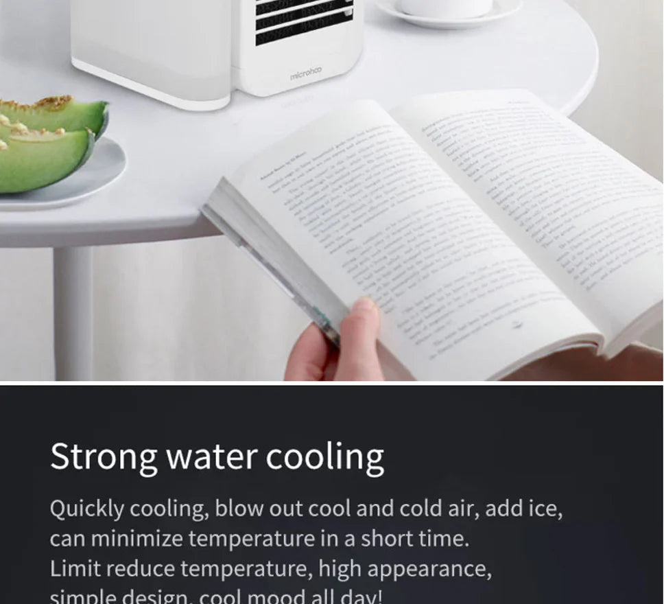 Portable Microhoo Mini Air Conditioner 1000ML Fan Cooler Aromatherapy Essential Oil Diffuser Fast Cooling Humidifier Household