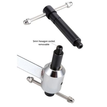 TOOPRE Bicycle Rear Derailleur Hanger Alignment Gauge Aluminium Alloy Straighten Tool for Mountain Road Bike 20-29'' Wheel