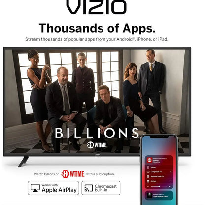 65 Inch 4K Smart TV, V-Series UHD LED HDR Teion with AirPlay and Chromecast Built-in