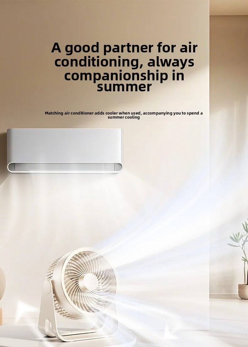  Portable Electric Fan 3600mAh Wireless Air Circulator Fan Cordless Desktop Wall Ceiling Air Cooling Cooler Quiet Ventilator