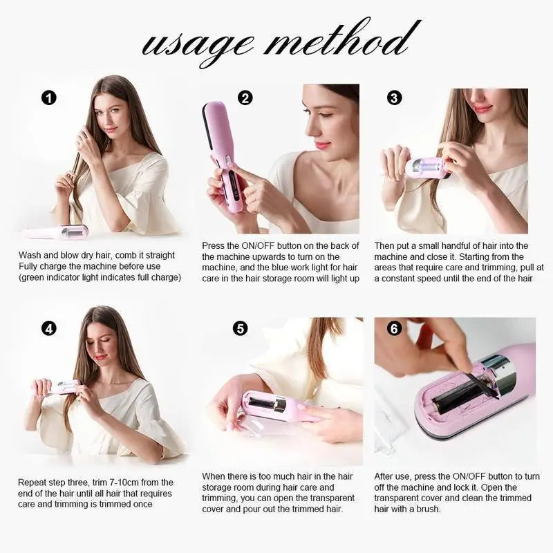 USB rechargeable split hair clipper, hair cutting tool for damaged split hair, split hair clipper, hair clipper, split hair clip