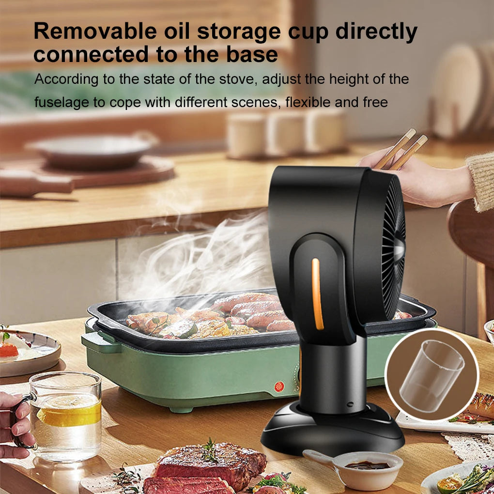 Portable Desktop Range Hood Cleaner Air Adjustable Ventilator Big Suction For Smoking Home Kitchen BBQ hot pot Smoking Machine