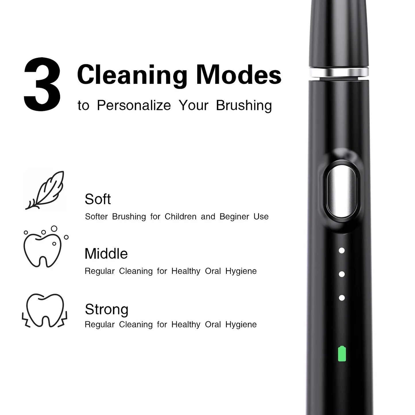 Electric Toothbrush Fine Branch Sonic Toothbrush Hollow Cup Motor Home Travel Toothbrush IPX7 Waterproof Electric Brush