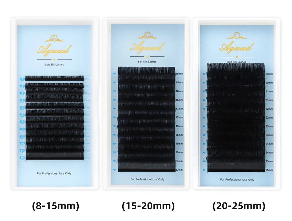 AGUUD Matte Black Individual Eyelash Extension Professional Volume Korean PBT Cashmere Lash Extension Tray Classic Lashes Cilios