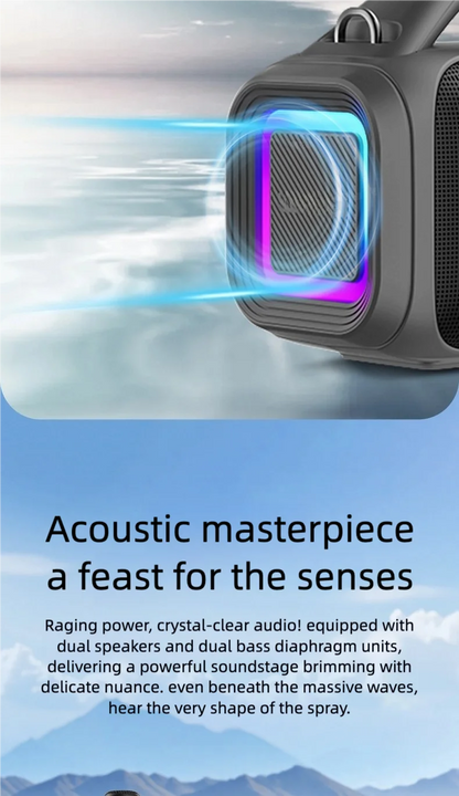 Karaoke Machine for Adults, Portable Bluetooth Speaker with 2 Wireless Microphones, Portable PA System with Disco Lights