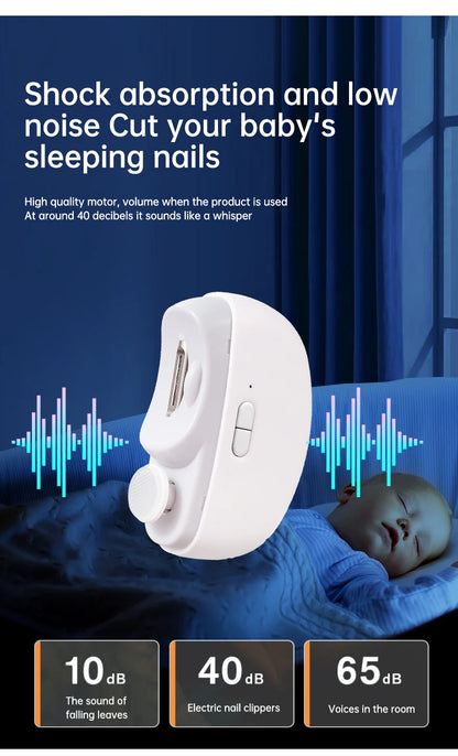 HOMEFISH Electric Nail Clipper 2 in 1 Grinding Polishing Multifunctional Portable Automatic Manicure Grinder