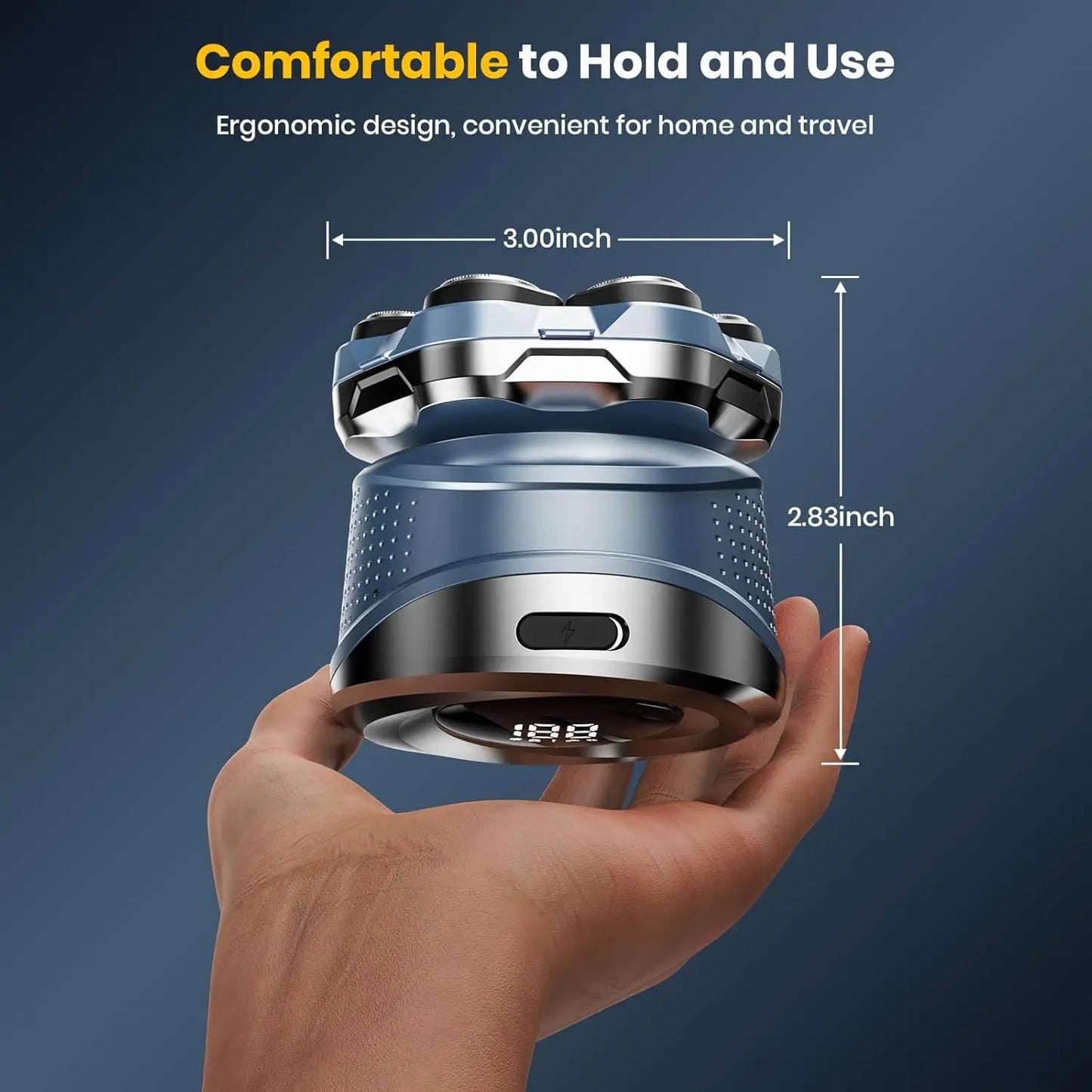Electric Head Shaver for Bald Men 7D Magnetic Razor Hair Trimmer Rechargeable Shavers for Scalp Face Beard Body Wet Dry Use