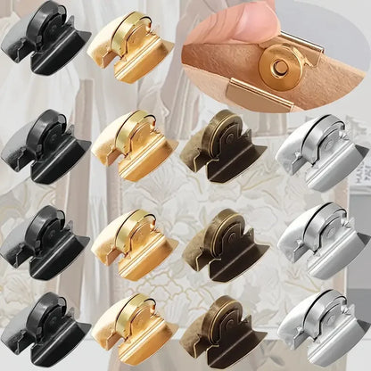 8-Piece bag snap accessories magnetic buckle, bag snap hidden button seam-free button snap