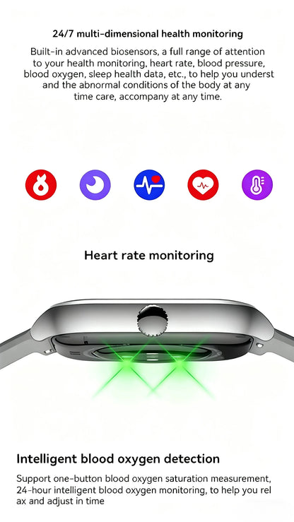 HOMEFISH H9 Intelligent Watch Bluetooth Call Remote Photography Sleep Monitoring Multiple Sports Modes Heart Rate Blood