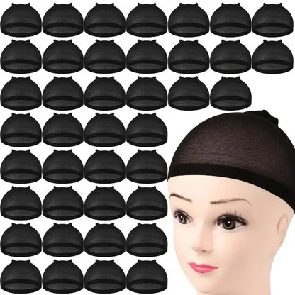 16pcs/8Pack Unisex Elastic Hair Net Set Comfortable Breathable Polyamide Nylon Hair Caps for All Hair Types And Lengths