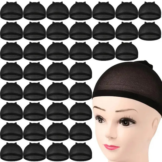 16pcs/8Pack Unisex Elastic Hair Net Set Comfortable Breathable Polyamide Nylon Hair Caps for All Hair Types And Lengths