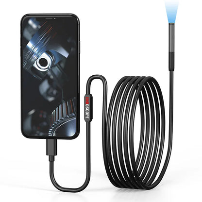 KERUI 2MP Industrial Endoscope Camera Single/Dual Lens Mini Inspection Camera for Iphone Waterproof Pipeline Borescope Type C