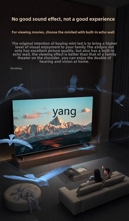 CX  75 inch built-in echo wall home LCD TV