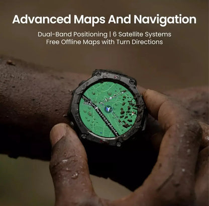 Amazfit T-Rex 3 Rugged/Military 48mm Smart Watch, GPS (with Privacy), Offline Maps, Long Battery Life, 328 Feet Re