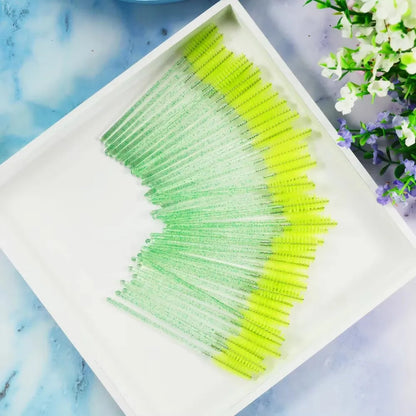 QSTY Disposable Crystal Eyelash Brush Comb 50Pcs/pack Eye Lashes Extension Mascara Wands Makeup Professional Beauty Tool