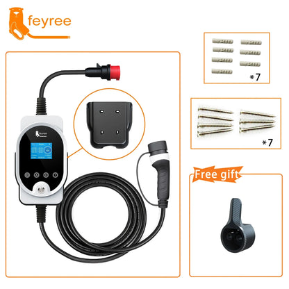 feyree Type2 11KW EVSE Wallbox EV Portable Charger 16A 3Phase Wi-Fi Smart APP Control Charging Station for Electric Car Charger