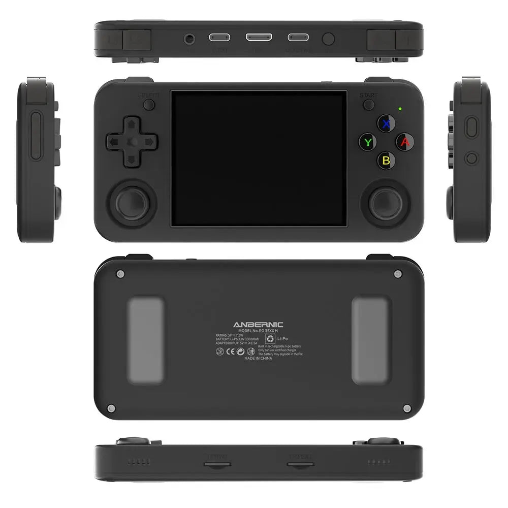 ANBERNIC RG35XX H Handheld Game Console Linux 3.5 Inch IPS Screen H700 Retro Video Games Player 3300mAh 64G 5528 Classic Games