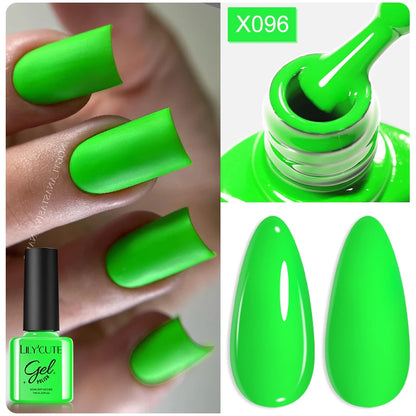 LILYCUTE Nude Crystal Rubber Base Gel Nail Polish Natural Color Semi Permanent UV Gel Soak Off Self Leveling Nail Gel Varnishes