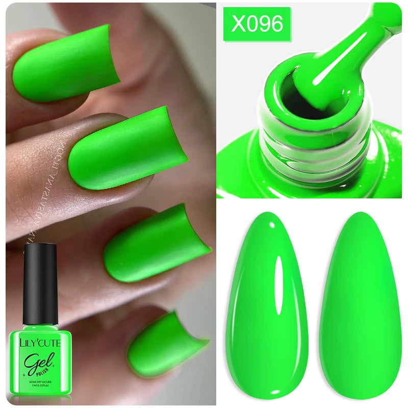 LILYCUTE Ancora Red Autumn Winter Gel Nail Polish Semi Permanent Soak Off UV LED Gel Varnish Manicure Nail Supplies