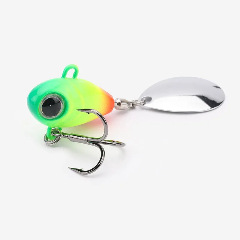 Wobble Rotating Metal VIB Vibration Bait Spinner Spoon Jig Fishing Lures 15g 20g Artificial Hard Baits Sequins Pesca Lure