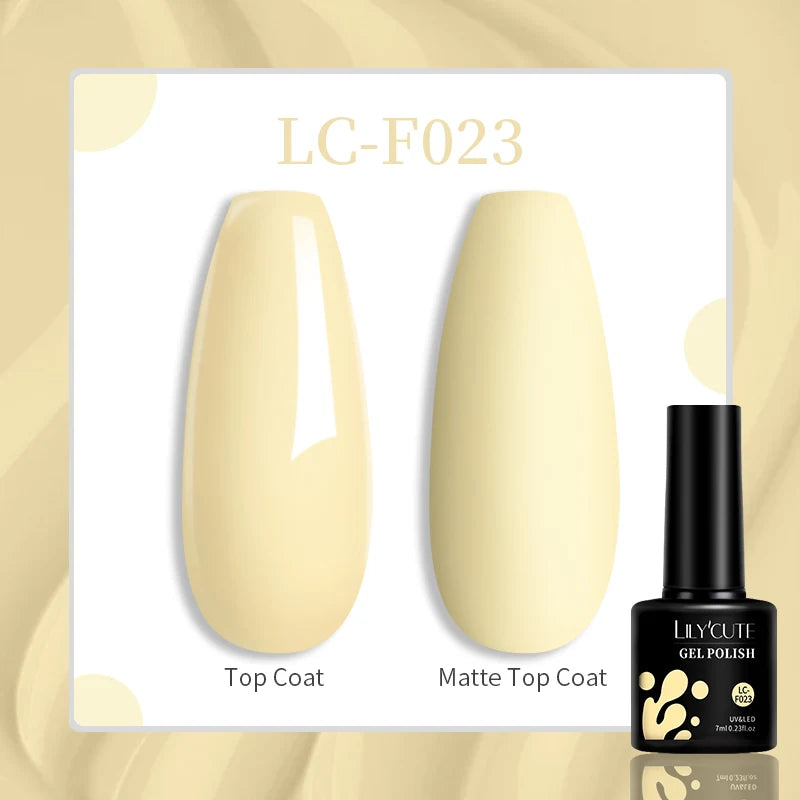 LILYCUTE 7ml White Color Gel Nail Polish Semi Permanent UV Gel Polish Gorgeous Full Coverage Soak Off UV LED Nail Gel Varnishes