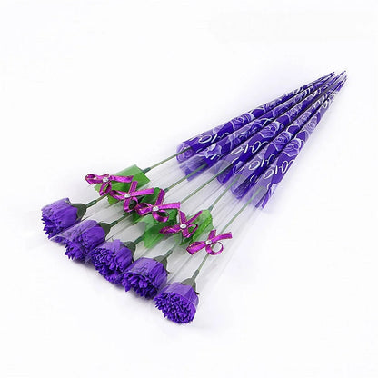 1PC Creative Mother's Day Gift Soap Carnation Bouquet Teacher's Day Single Flower Bouquet Scented Artificial Flower Home Decor