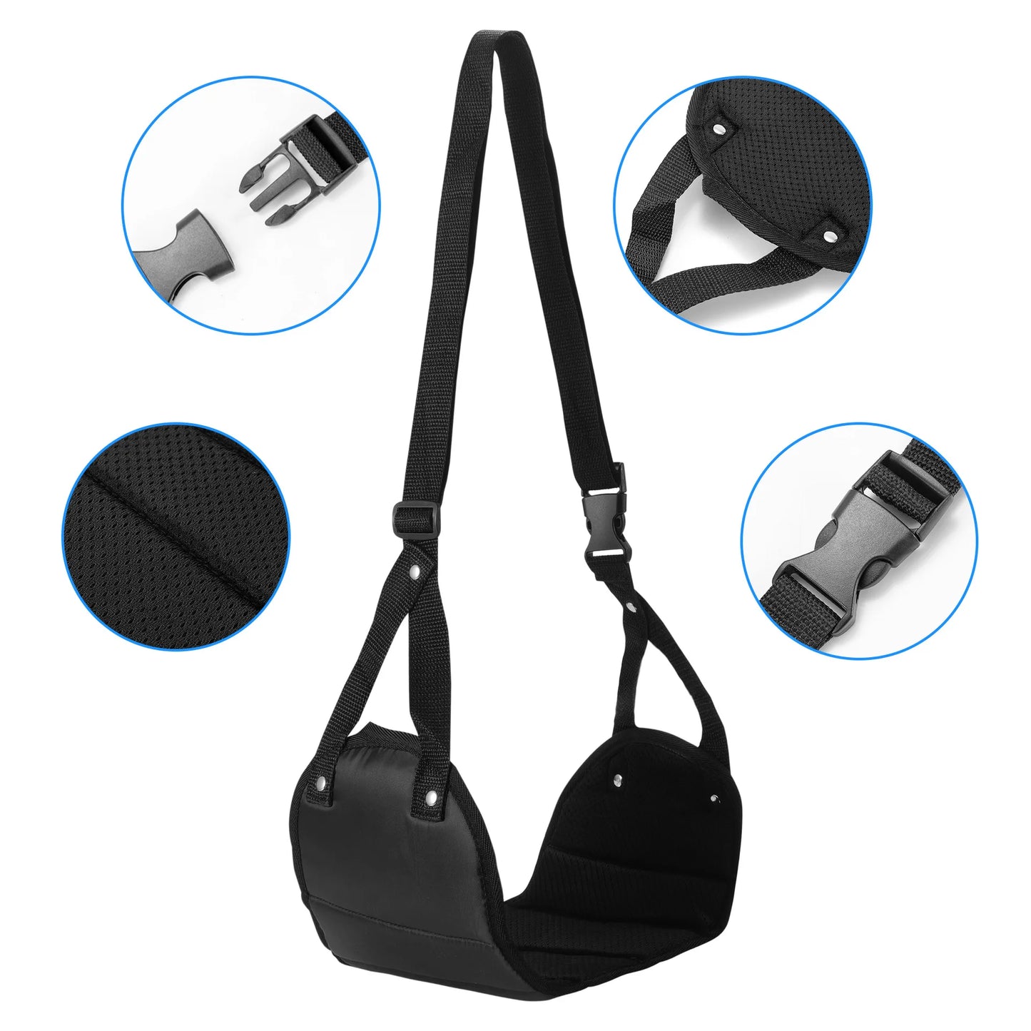 1Pcs Hot-Selling Portable Lazy Man Travel Footrest Adjustable Strap Foot Hammock Flight Bus Office Carry-on Feet Mat Accessories