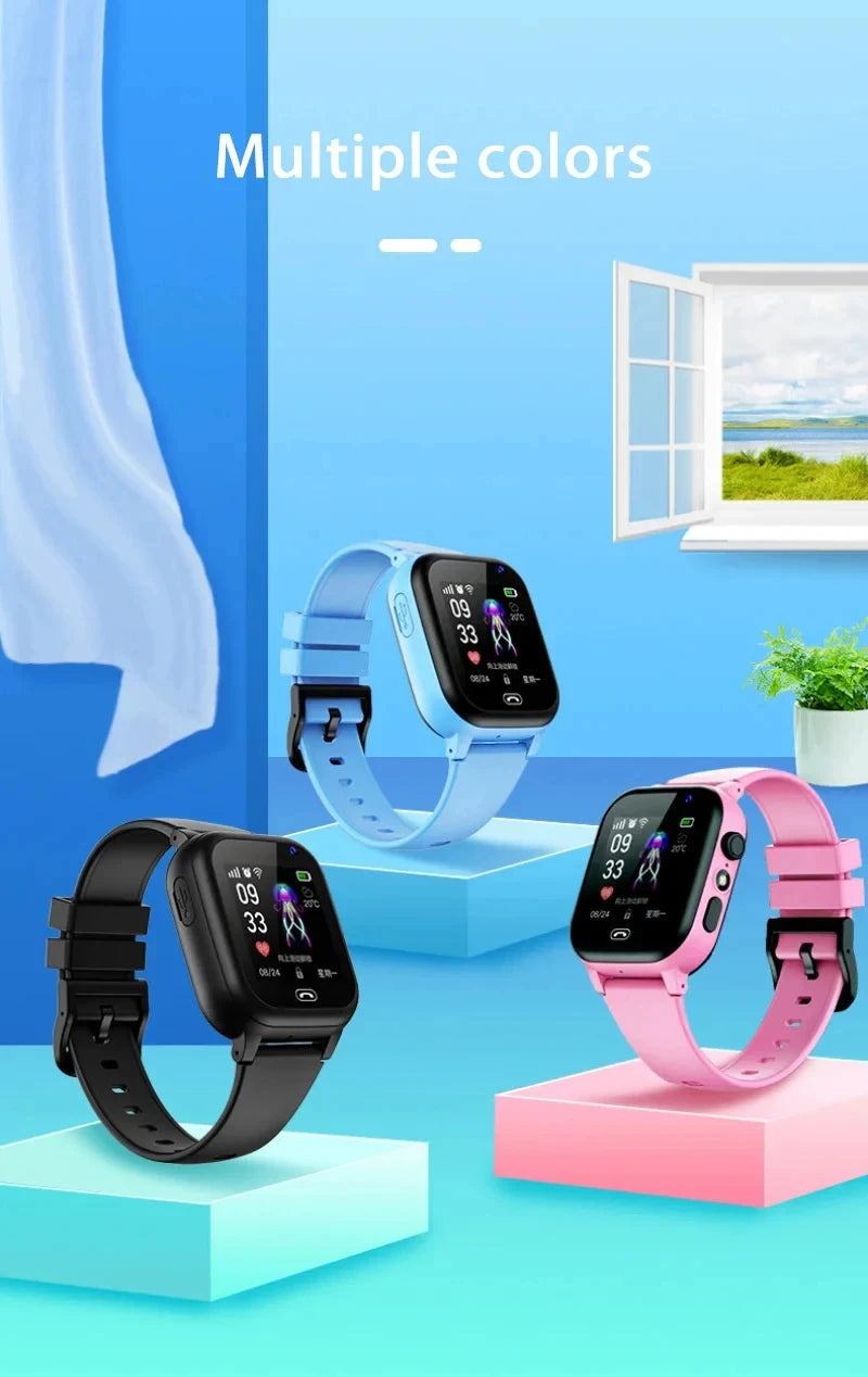 2026 Lenovo Kids Smart Watch SOS GPS Location Tracke Sim Card Call Child SmartWatch Camera Waterproof Watch Gift For Ios Android