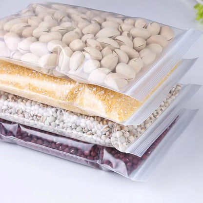 Thicken Zipper Sealed Bags Clear Plastic Storage Bag for Small Jewelry Food Packing Reclosable Zippers Sealing Pouch Wholesale
