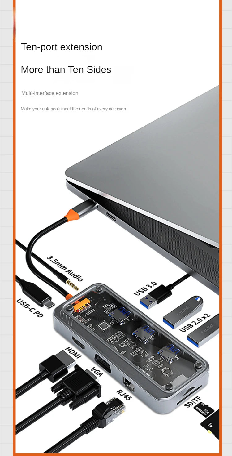 USB Type-C Hub with HDMI - Essential PC Accessories Docking Station Compatible with MacBook Pro Air  Mini and Laptops usb 3.0