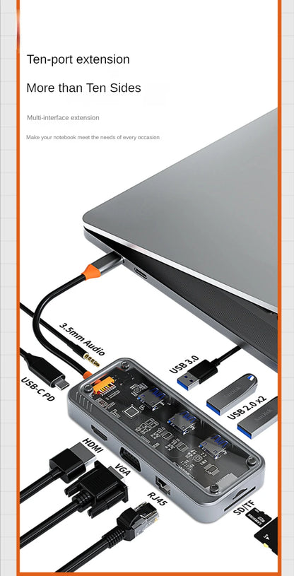 USB Type-C Hub with HDMI - Essential PC Accessories Docking Station Compatible with MacBook Pro Air  Mini and Laptops usb 3.0