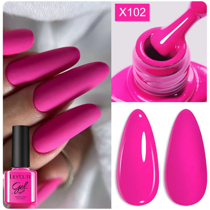 LILYCUTE 7ml Brown Red Purple Nail Gel Polish Coffee Color Series Semi Permanent UV Gel Soak off Nail Gel Varnishes For Nail Art