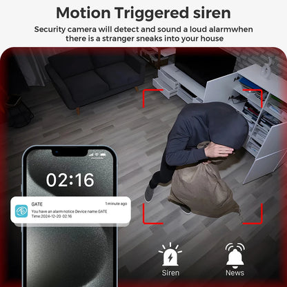 4K HD Mini Camera Wireless WIFI Camera Supports 5X zoom, motion detection, remote viewing,120° Live Streaming nanny DIY camera
