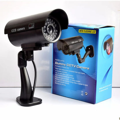 Eleopard Fake Camera Dummy Waterproof Security CCTV Surveillance Camera With Flashing Red Led Light Outdoor Indoor