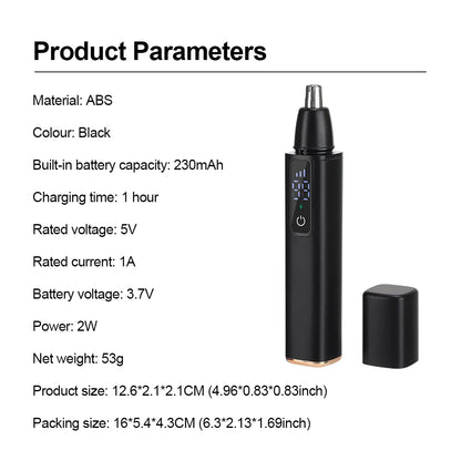 Electric Nose Hair Clipper Rechargeable Automatic Shaving Nose Trimmer Unisex Professional Washable Painless Nose Hair Trimmer