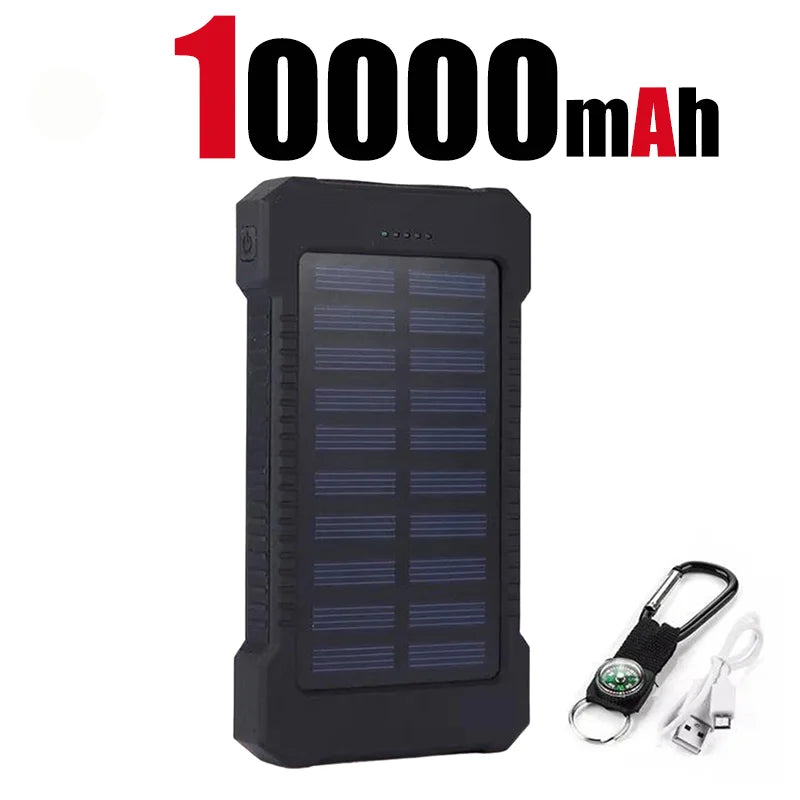 500000mAh Waterproof Outdoor Solar Power Bank Dual USB Travel Portable Solar Phone Charger Solar Powerbanks For Camping