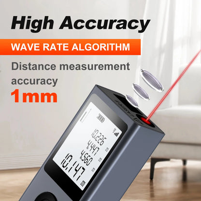 Mini Size Laser Distance Meter with USB Rechargeable Measurement Pythagoras Area Volume Measurement M/FT/IN Unit Swi
