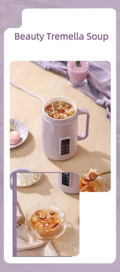 220V /110V Fully Automatic Mini Stew Pot Porridge Pot Household Electric Stew Pot Ceramic BB Soup Porridge Cooker EU/US Plug