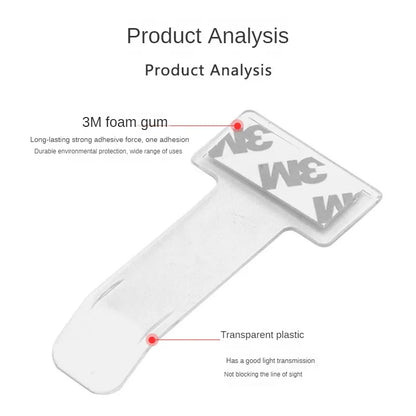 2pcs Transparent Car Vehicle Parking Ticket Receipt Permit Card Holder Clip Sticker Windscreen Plastic Universal Car Accessories