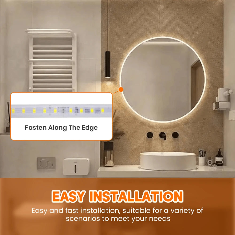 LED Strip Lights 220V 2835 Waterproof LED Tape Ribbon High Brightness 120LEDs/m Flexible Outdoor Lamp With EU Power Plug