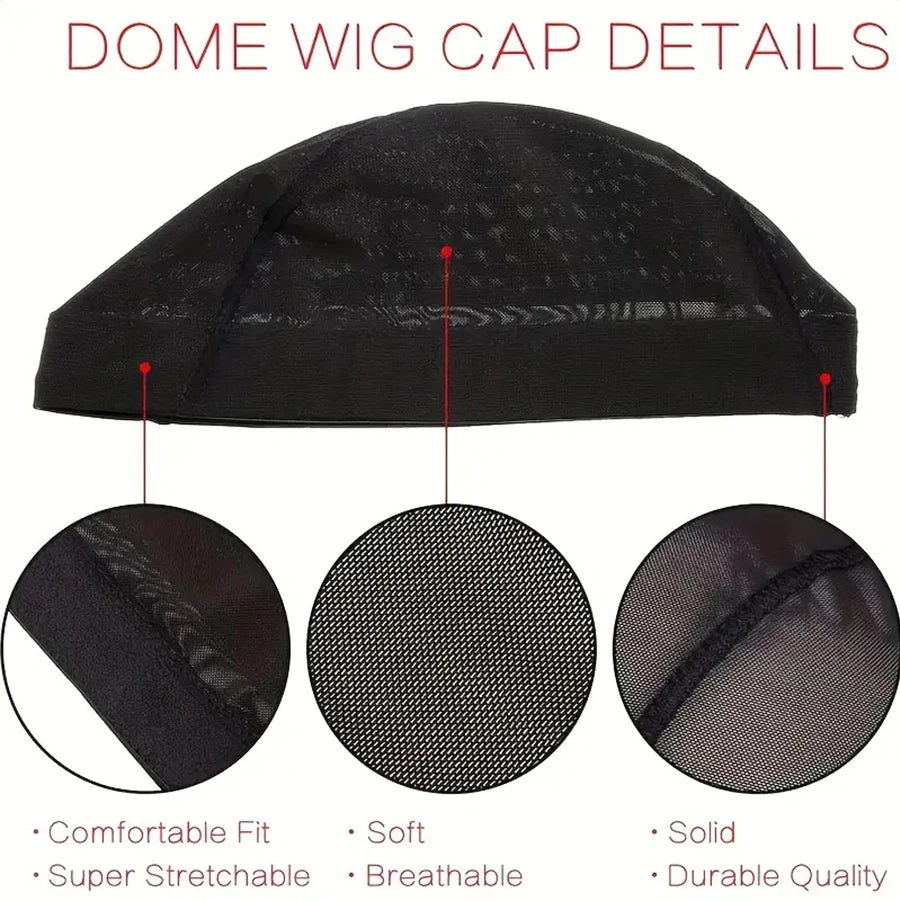 1-6PC Spandex Mesh Dome Wig Cap Easier Sew In Hair Stretchable Weaving Cap  Weaving Wig Cap Stretchable Hairnets